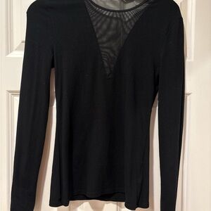 Elegant Black V-Neck Women's Top